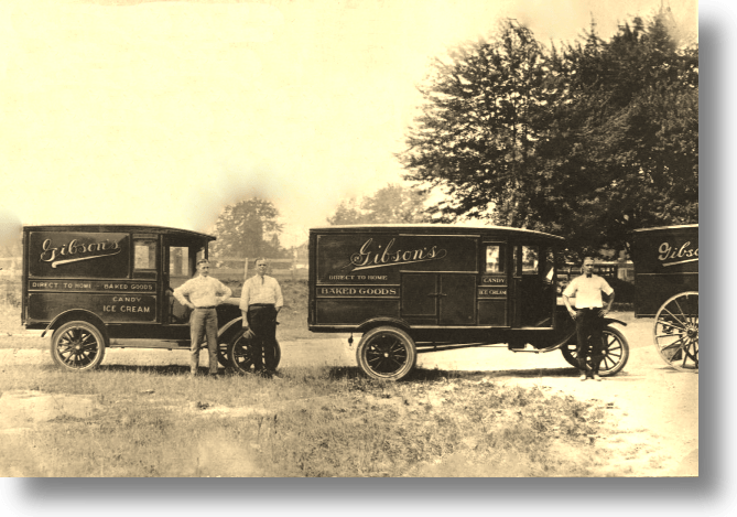 The FIrst Gibson's Bakery Delivery Trucks