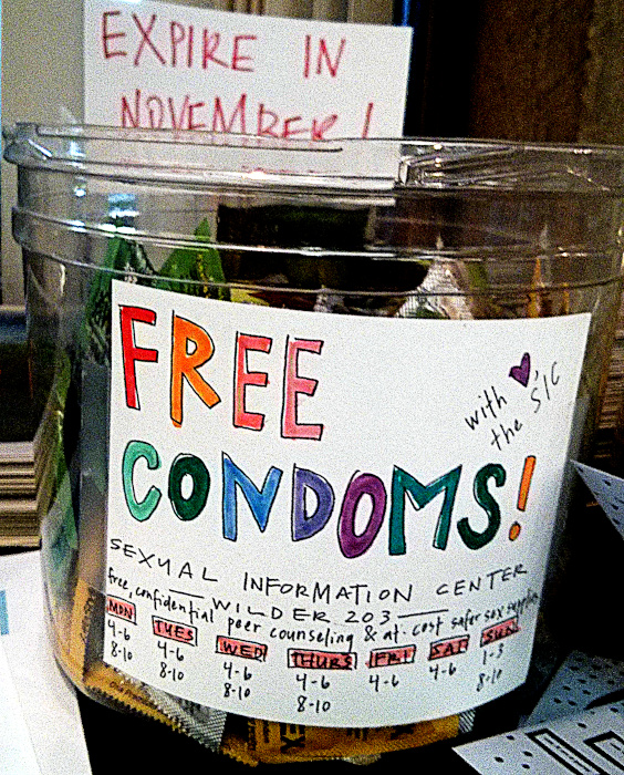 Oberlin College Library Condom Giveaway