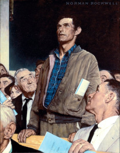 Norman Rockwell – Freedom of Speech Painting